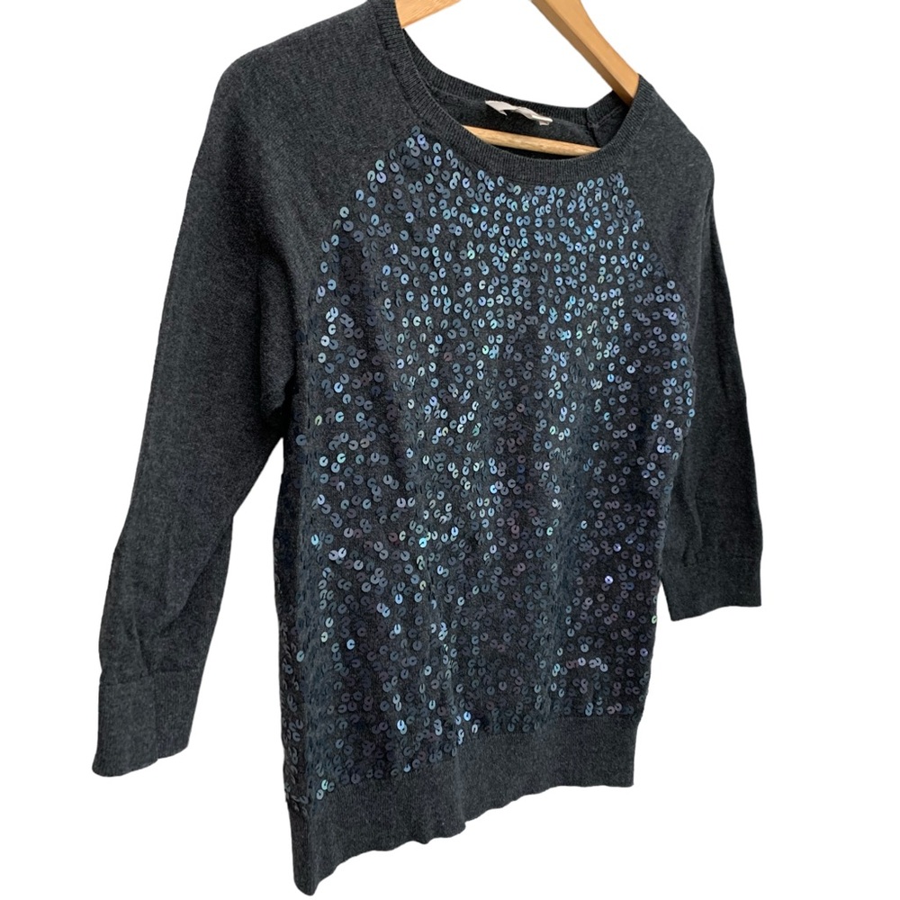 LOFT Sparkly Gray Sweater size Small - Picture 4 of 8